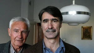 Tomasz Korynt ze swoim ojcem Romanem