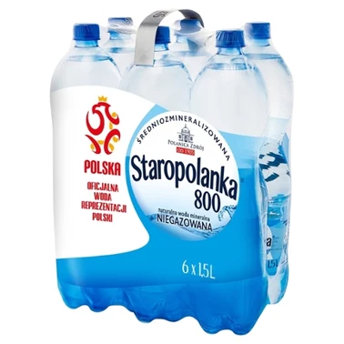 Staropolanka 800 Naturalna woda mineralna średniozmineralizowana niegazowana 6 x 1,5 l - 1