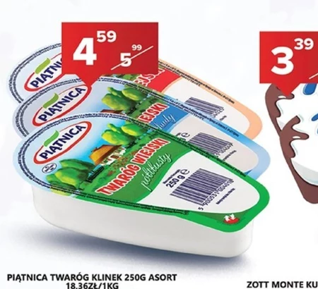 Piątnica Twaróg wiejski półtłusty 250 g