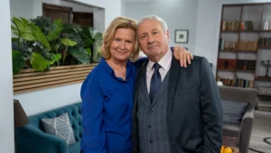 Barbara Bursztynowicz i Andrzej Grabarczyk w serialu "Klan"