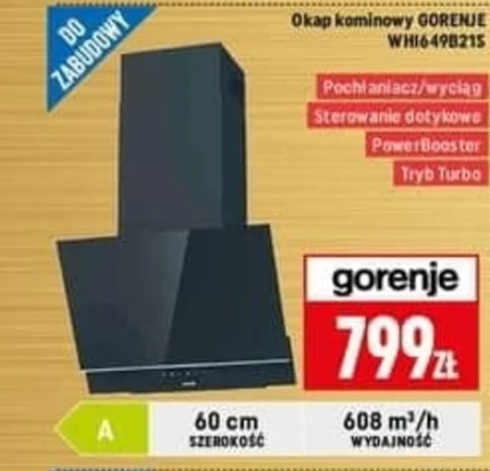 Okap do zabudowy Gorenje