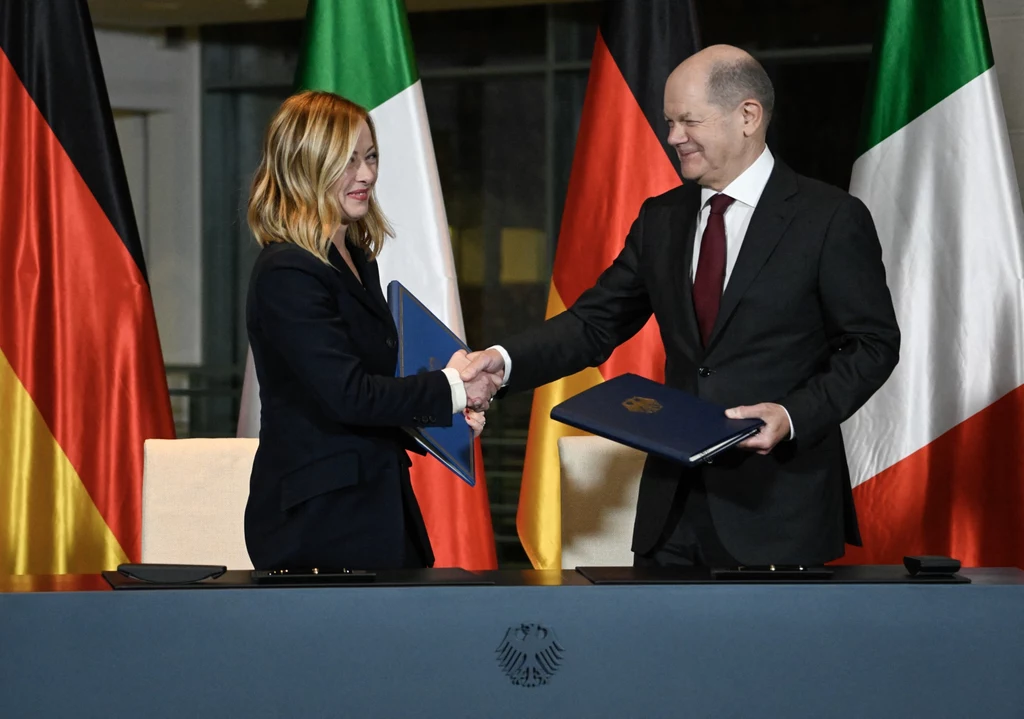 Giorgia Meloni i Olaf Scholz podpisali porozumienie dotyczące budwy rurociągu wodorowego z Afryki Północnej do Bawarii