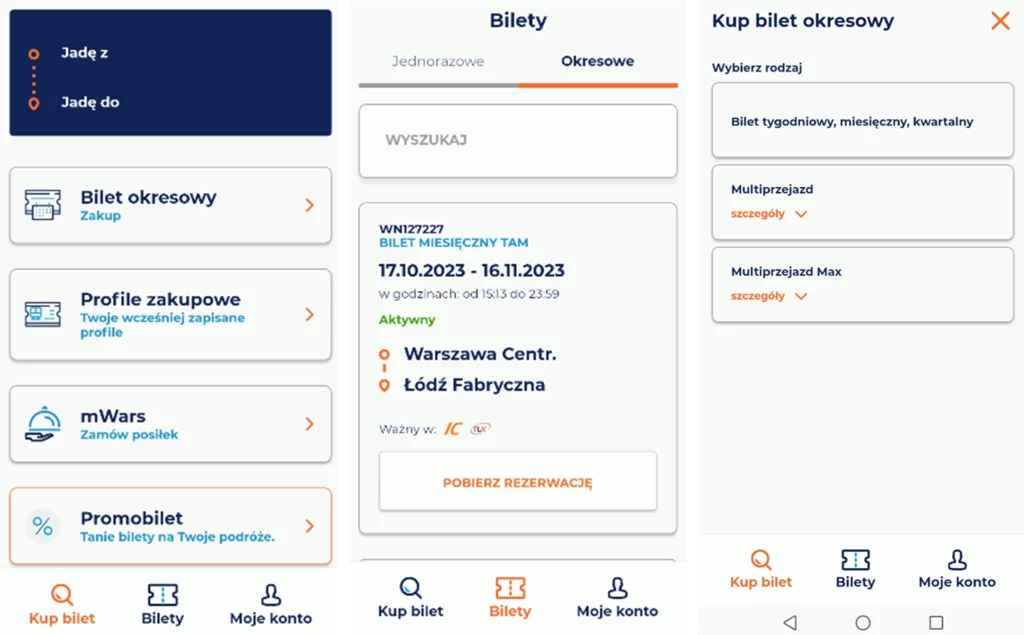 Nowe opcje w aplikacji PKP Intercity.