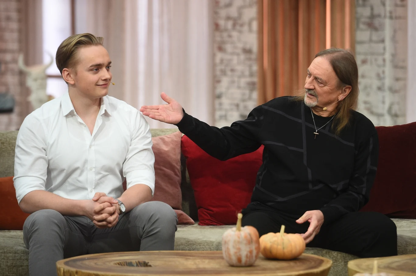 Marek Piekarczyk i Antoni Zimnal w studiu TVP