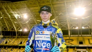 Kevin Małkiewicz w zawodach juniorskich.