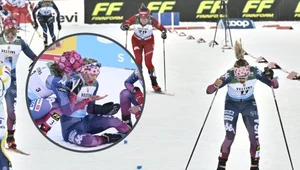 Jessie Diggins na ogromnym mrozie walczył o miejsce na podium bez rękawiczki i zakrwawioną twarzą