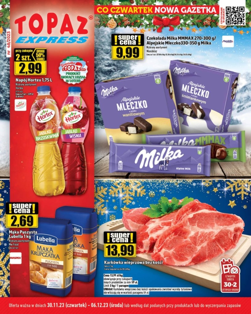 Gazetka promocyjna Topaz - ważna od 30. 11. 2023 do 06. 12. 2023