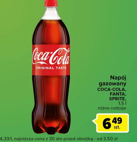 Coca-Cola Napój gazowany 1,5 l