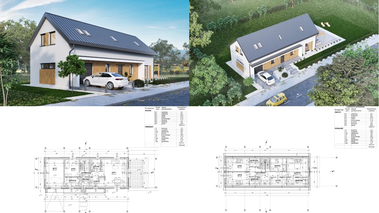 Projekt domu Castor, dostępny bezpłatnie na stronie GUNB Projekt domu Castor, dostępny bezpłatnie na stronie GUNB