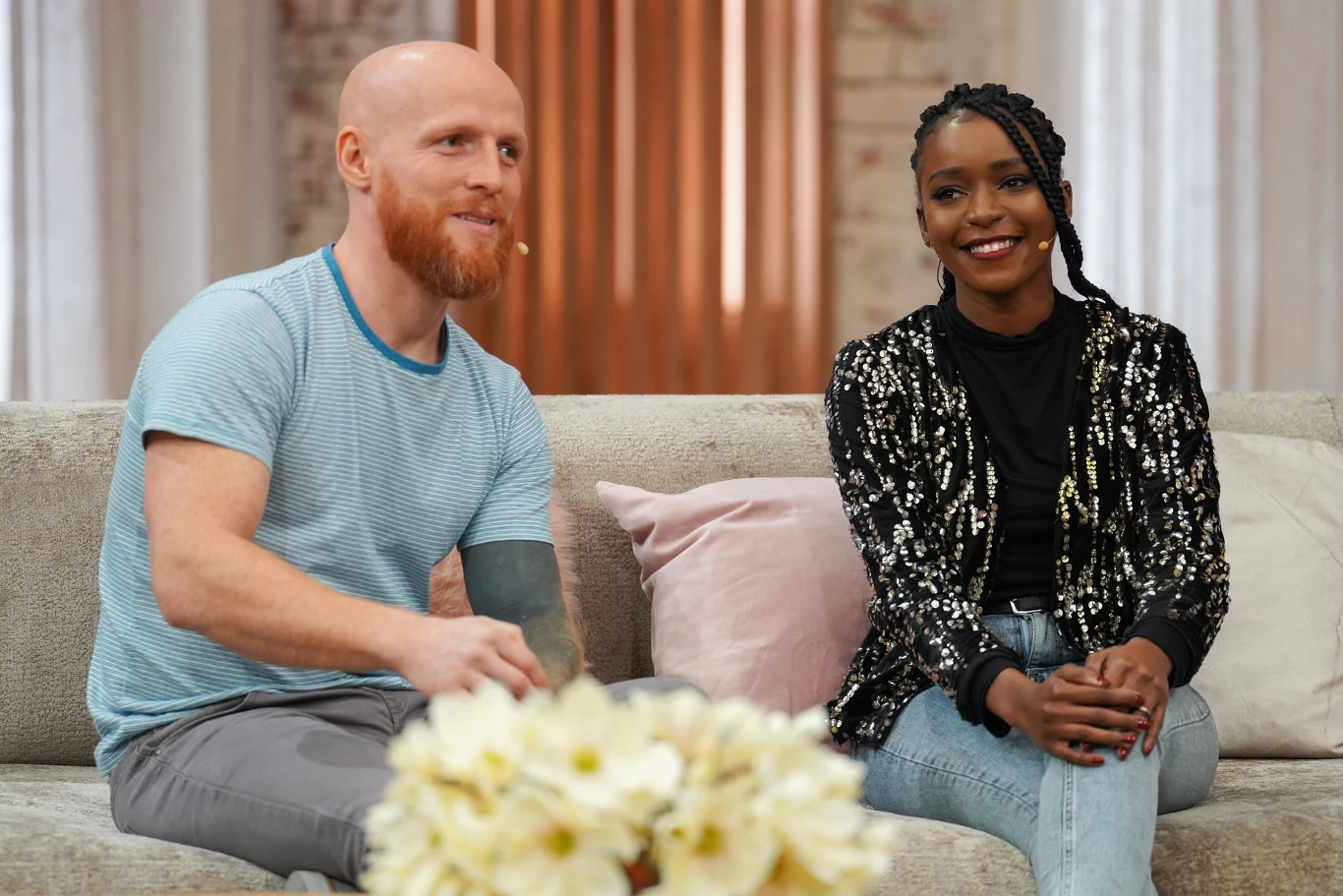 Bartłomiej Łopata i Becky Sangolo w TVP Bartłomiej Łopata i Becky Sangolo w TVP