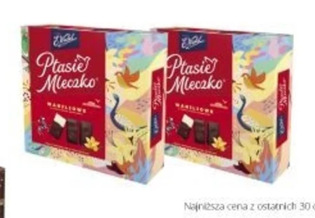 E. Wedel Ptasie mleczko o smaku Strawberry Shake w czekoladzie białej 340 g