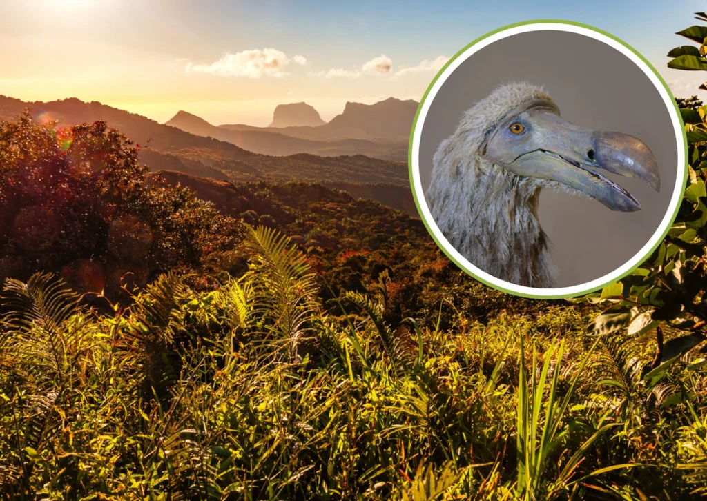 Dront dodo i las na Mauritiusie