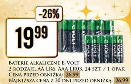 Baterie alkaliczne E-volt