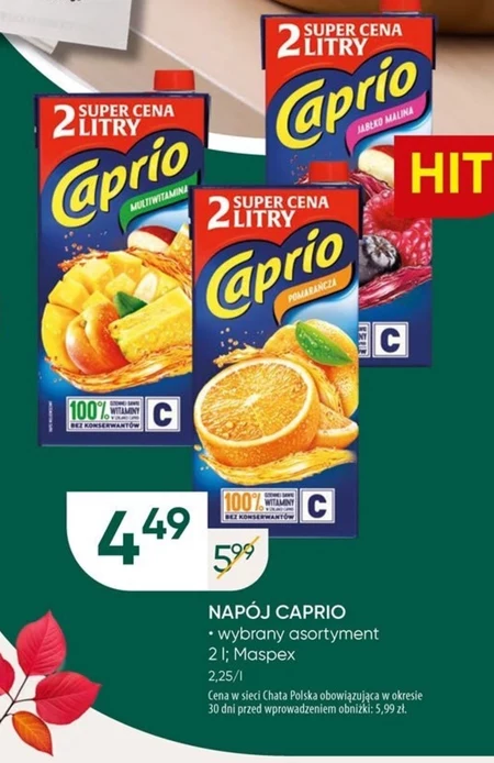 Caprio Napój jabłko mango 2 l