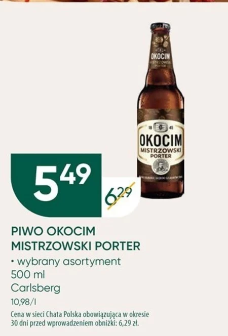 Okocim Mistrzowski Porter Piwo ciemne 500 ml