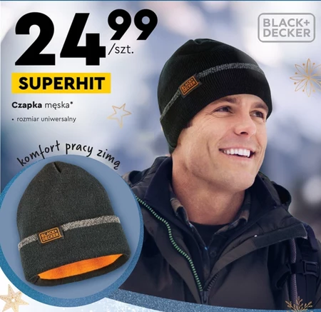 Czapka męska Black+Decker