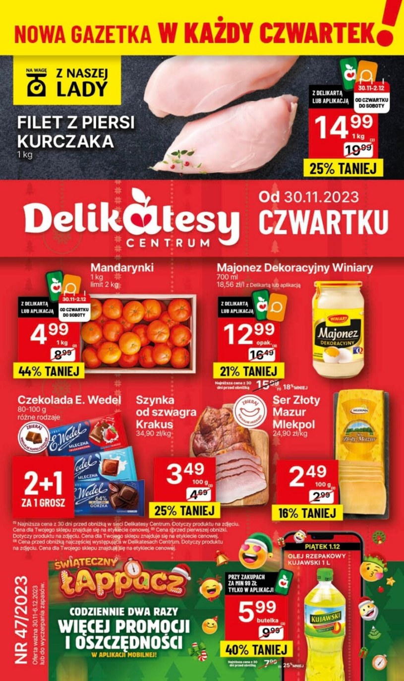 Gazetka promocyjna Delikatesy Centrum - ważna od 30. 11. 2023 do 06. 12. 2023