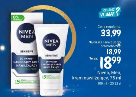 NIVEA MEN Sensitive Łagodzący krem nawilżający do twarzy 75 ml