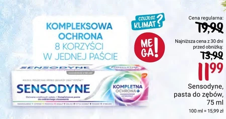Sensodyne Cool Mint Kompletna Ochrona + Pasta do zębów z fluorkiem 75 ml
