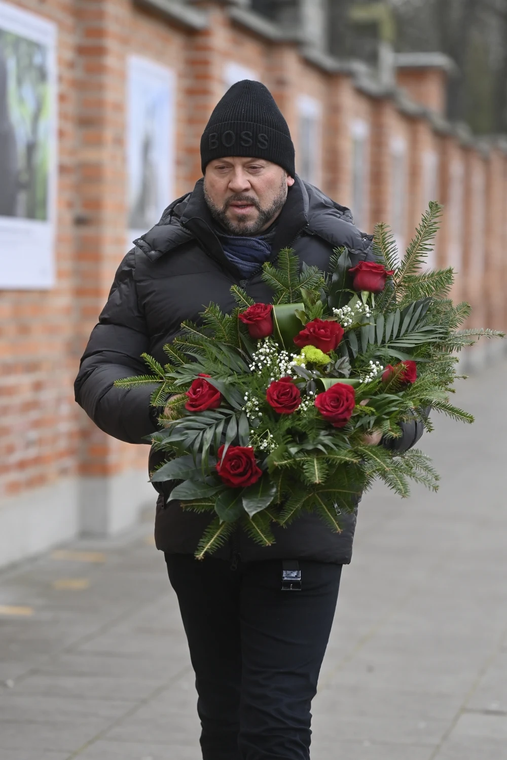 Michał Milowicz na pogrzebie Macieja Damięckiego 