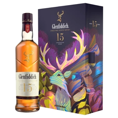 Glenfiddich Aged 15 Years Single Malt Scotch Whisky 700 ml i Piersiówka - 0