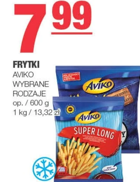 Aviko Super Long Bardzo długie frytki 600 g
