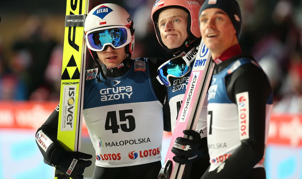 Kamil Stoch, Dawid Kubacki i Piotr Żyła Kamil Stoch, Dawid Kubacki i Piotr Żyła