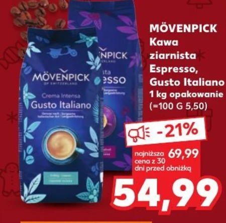 MÖVENPICK Espresso Kawa palona ziarnista 1000 g