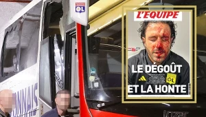 Fabio Grosso na okładce "L'Equipe", tuż po bandyckim ataku w Marsylii