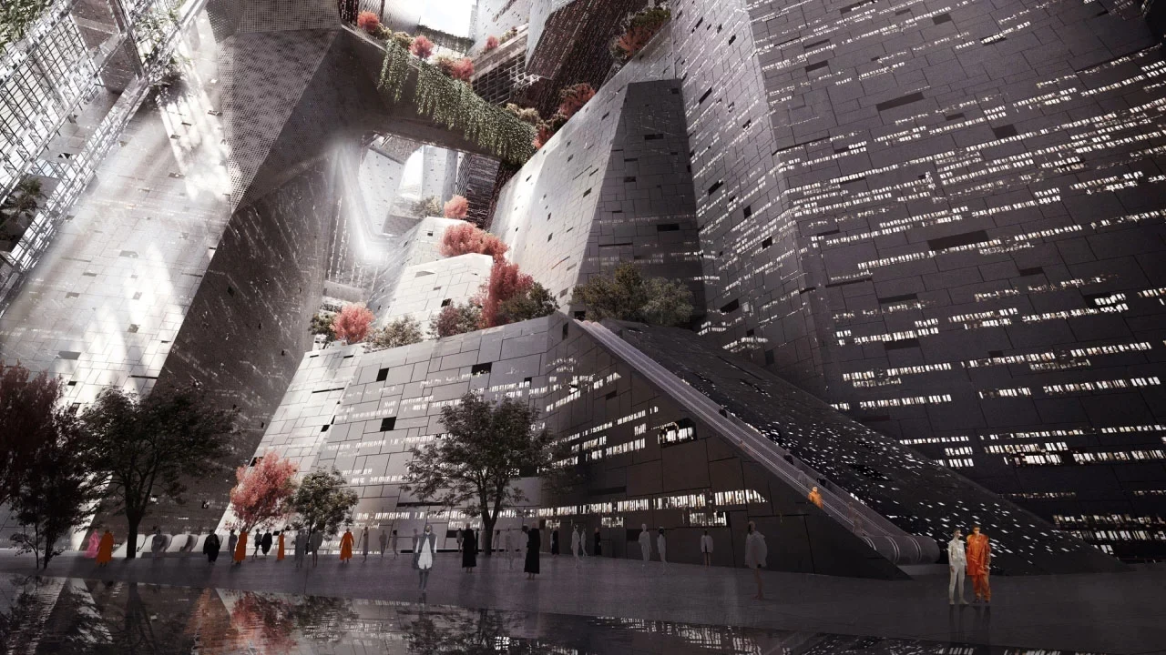 Wizualizacja arabskiego miasta przyszłości NEOM Wizualizacja arabskiego miasta przyszłości NEOM