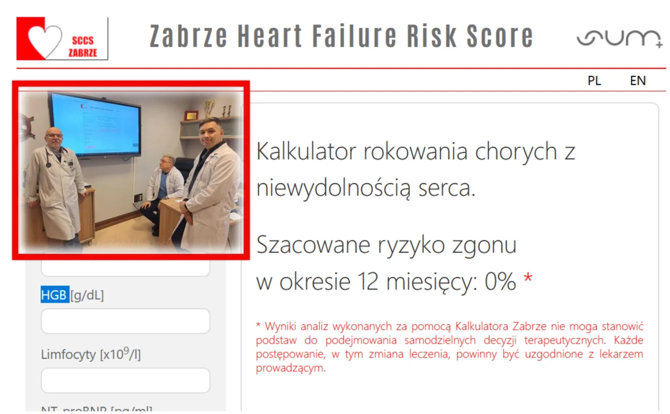 Polscy lekarze opracowali innowacyjny kalkulator niewydolności serca Polscy lekarze opracowali innowacyjny kalkulator niewydolności serca