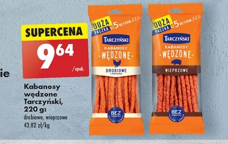 Tarczyński Kabanosy wędzone wieprzowe 220 g