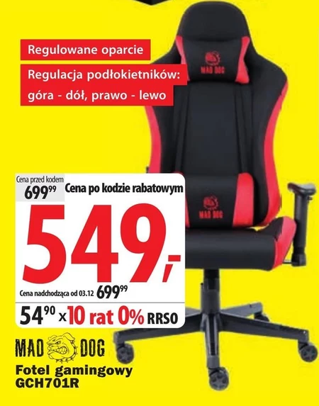 Fotel gamingowy Mad Dog