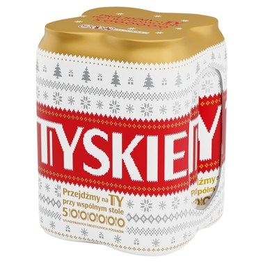 Tyskie Piwo jasne 2 l (4 x 0,5 l) - 0