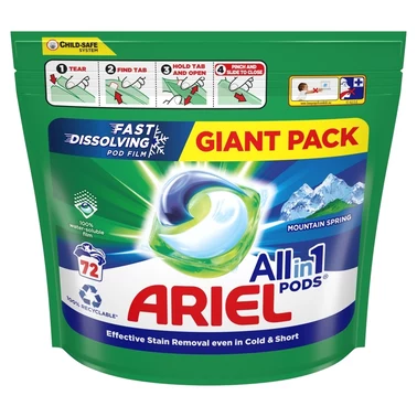 Ariel All-in-1 PODS Kapsułki z płynem do prania, 72prań - 0