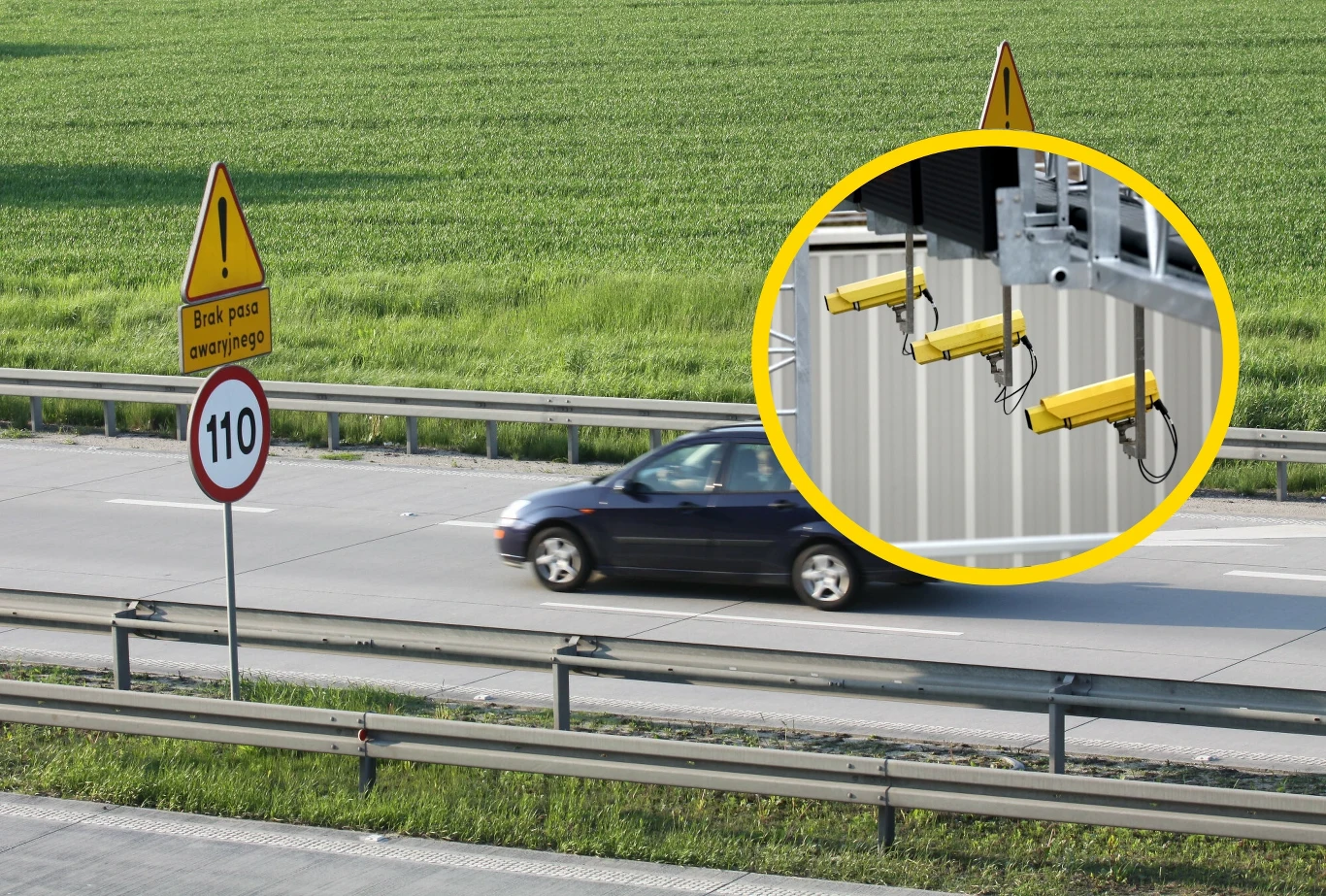 System odcinkowego pomiaru prędkości na autostradzie A4. System odcinkowego pomiaru prędkości na autostradzie A4.