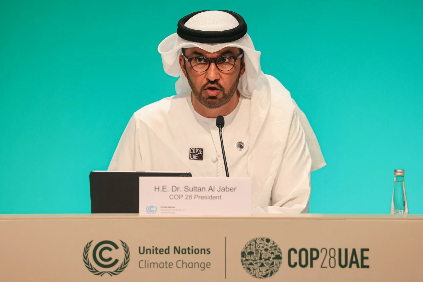 Sultan Al Jaber na szczycie klimatu w Dubaju Sultan Al Jaber na szczycie klimatu w Dubaju