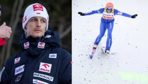Skoki narciarskie - Puchar Świata. Na zdjęciu trener reprezentacji Polski Thomas Thurnbichler oraz Dawid Kubacki
