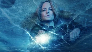 Jodie Foster na plakacie serialu "Detektyw: Kraina nocy"
