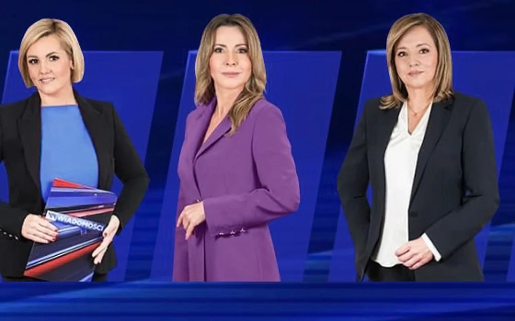 Prowadzące "Wiadomości": Edyta Lewandowska, Marta Kielczyk i Danuta Holecka /materiały promocyjne TVP/