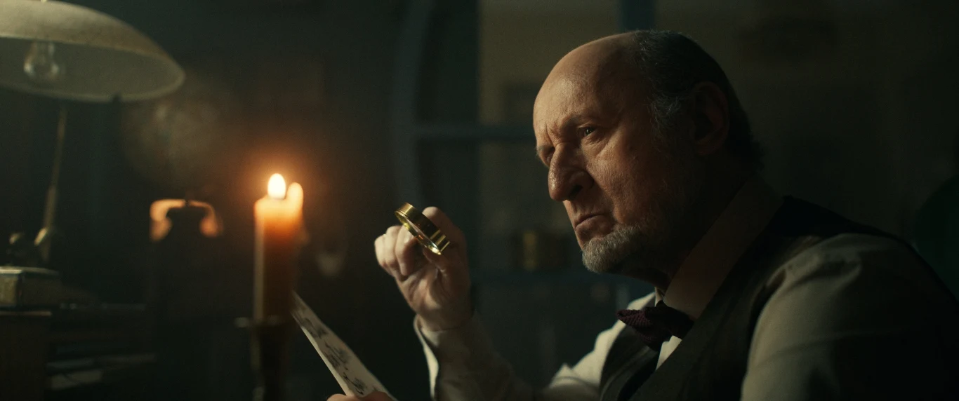 Piotr Fronczewski - kadr z filmu "Akademia Pana Kleksa" Piotr Fronczewski - kadr z filmu "Akademia Pana Kleksa"