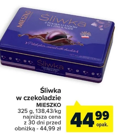 Śliwki w czekoladzie Mieszko