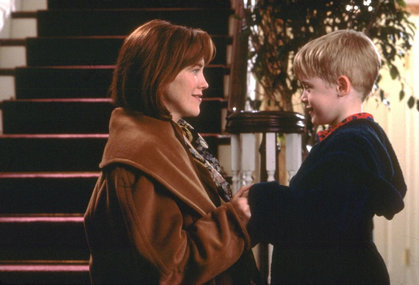 Macaulay Culkin, Catherine O'Hara na planie filmu "Kevin sam w domu"