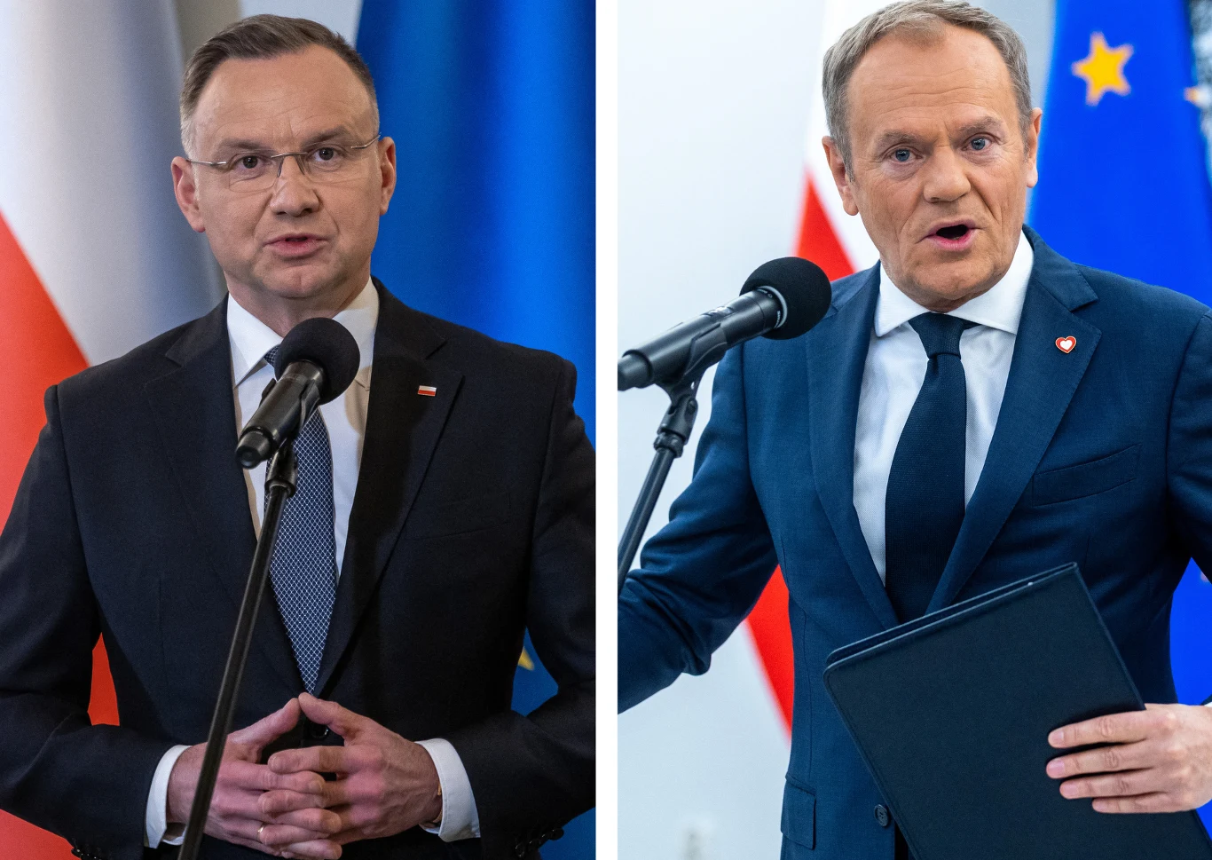 Prezydent Polski Andrzej Duda oraz premier Donald Tusk Prezydent Polski Andrzej Duda oraz premier Donald Tusk