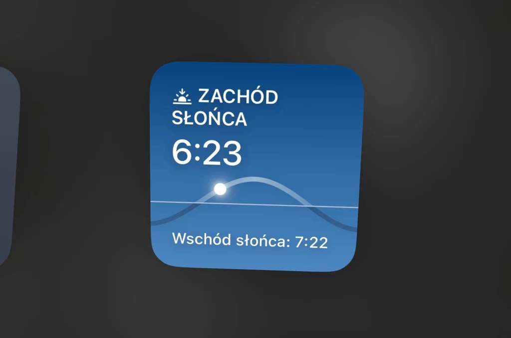Apple w iOS 17.2 dodało nowe widżety Pogody