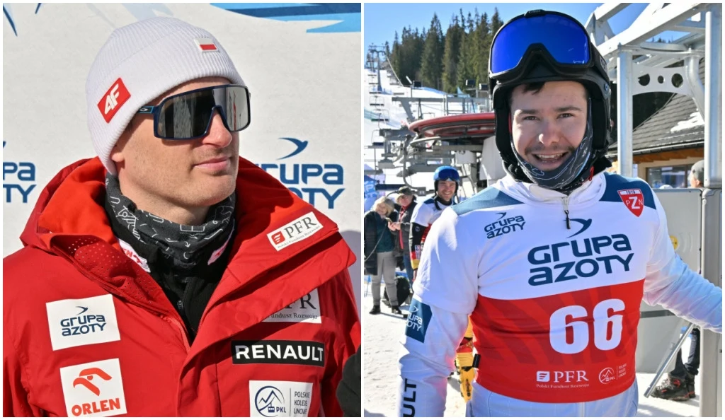 Trener Oskar Bom (po prawej) i Oskar Kwiatkowski Trener Oskar Bom (po prawej) i Oskar Kwiatkowski