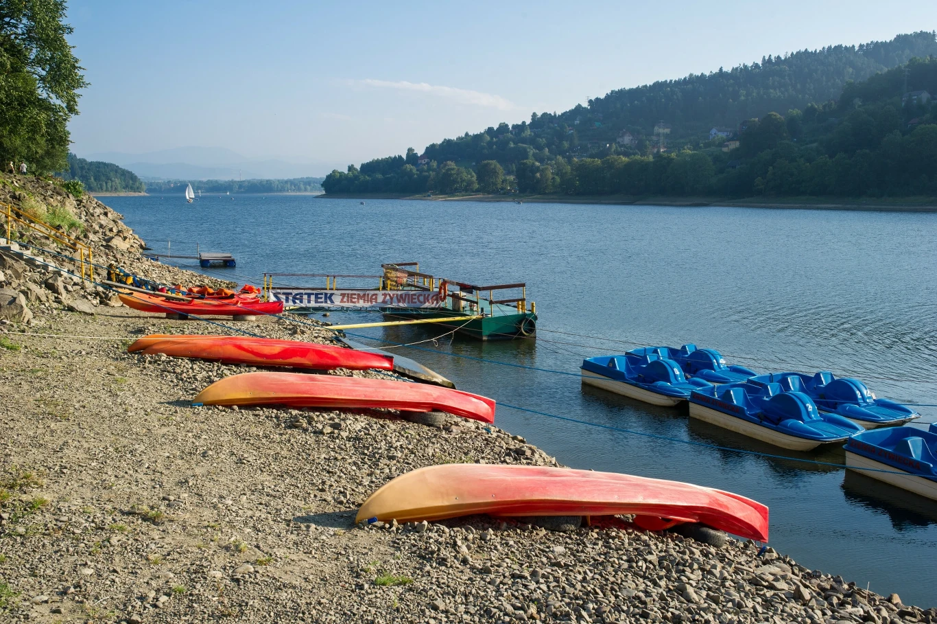 Widok na jezioro Żywieckie