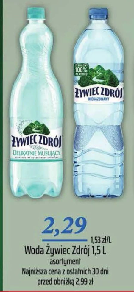 Żywiec Zdrój Delikatnie Musujący Woda źródlana 1,5 l