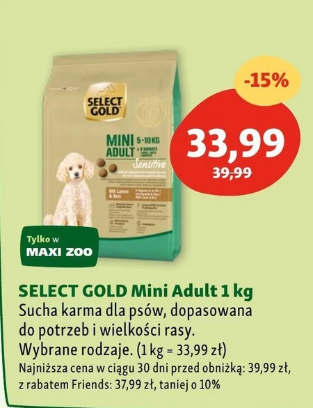 Karma dla psa Select Gold