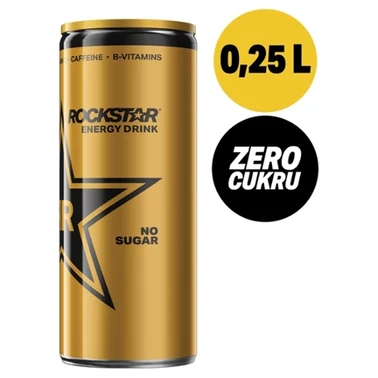 Rockstar Gazowany napój energetyzujący bez cukru 250 ml - 0